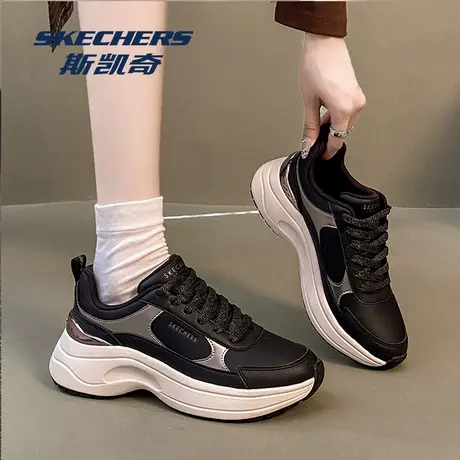 Skechers/斯凯奇女鞋跑步鞋2025秋季新款厚底增高运动鞋防滑跑鞋商品大图