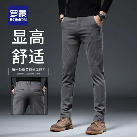 罗蒙2025秋季新款休闲裤男士修身直筒潮流长裤子百搭商务西裤N1Z商品大图