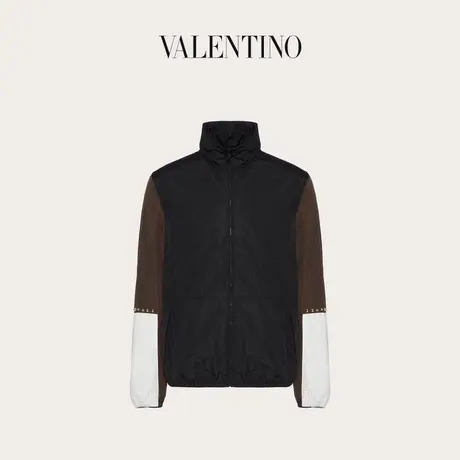 【季末优惠】华伦天奴VALENTINO男士ROCKSTUD UNTITLED尼龙防风衣图片