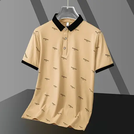 冰丝polo衫保罗翻领短袖t恤男装2024新款夏季有领商务半袖上衣服商品大图