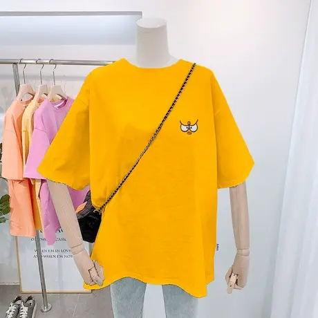 2024年新款春夏季情侣女装别致小众设计感正肩短袖t恤潮ins上衣服图片