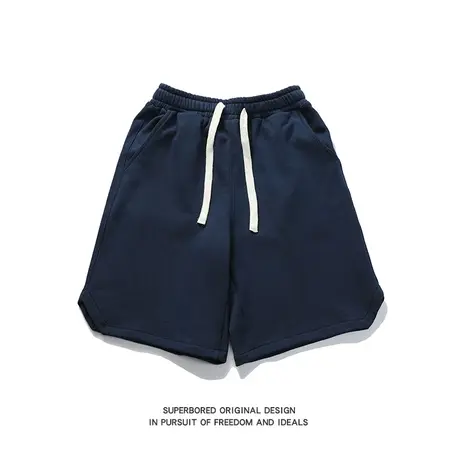 夏季潮牌短裤简约基础款纯色宽松纯棉休闲美式休闲运动五分裤商品大图