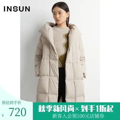 恩裳2022冬季时尚大廓形蓬松保暖白鸭绒面包型羽绒服图片
