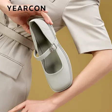 意尔康玛丽珍鞋女春2023新款复古法式厚底方头单鞋英伦风jk小皮鞋商品大图