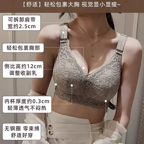 Shaply/莎莲妮内衣女小胸聚拢显大收副乳文胸上托塑形矫正胸罩商品大图