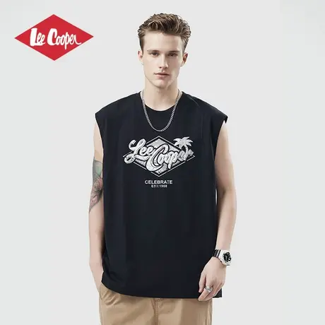 Lee Cooper/李库珀 无袖T恤男夏季字母印花透气运动休闲坎肩汗衫商品大图