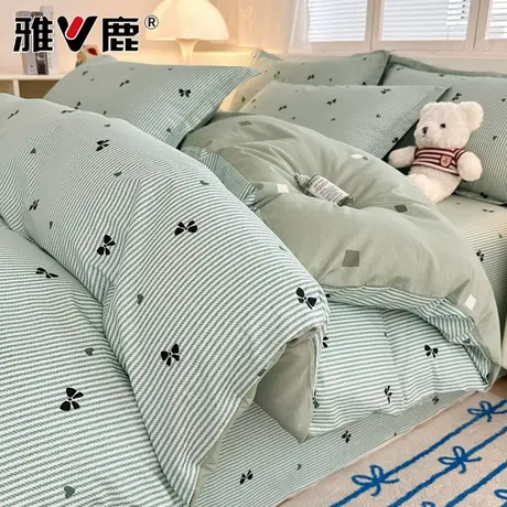 雅鹿2024新款纯棉被套单件150x200x230cm单人被罩180x200全棉被单商品大图