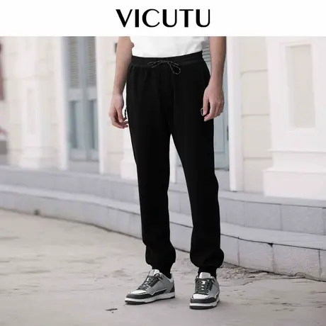 VICUTU威可多男士针织裤绵羊毛混纺舒弹裤子商务通勤休闲百搭长裤图片