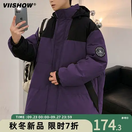 VIISHOW连帽棉服男冬季加厚保暖棉袄冲锋夹克潮牌宽松面包服外套商品大图