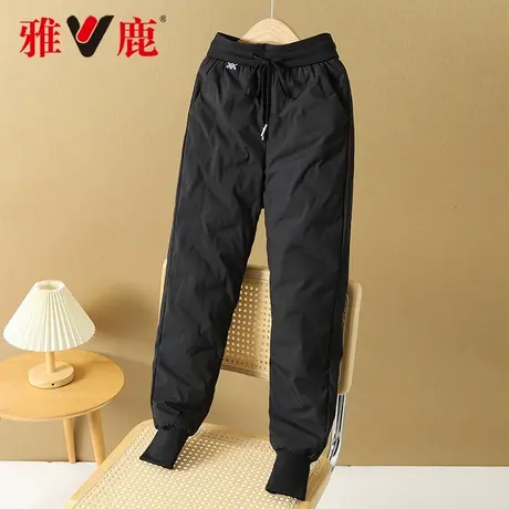 雅鹿新款正品羽绒裤女款外穿时尚高腰25新款鸭绒加厚保暖防寒束脚图片