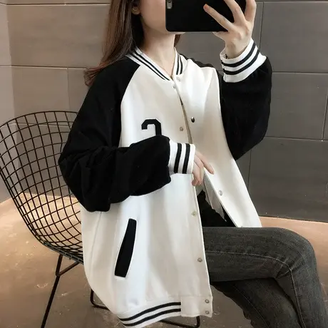 外套女装早春2024年新款春装卫衣棒球服薄款宽松女士短外套百搭潮图片