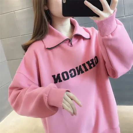 中长款宽松卫衣2023秋季新款图片