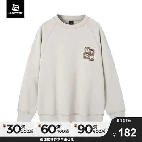 Lilbetter插肩袖卫衣男套头衫高级感上衣新款运动衣服潮牌外套lb商品大图