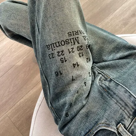 港风复古阔腿牛仔裤女2024年春季新款高腰宽松显瘦直筒百搭拖地裤商品大图