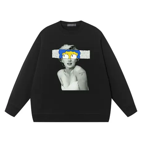 秀洛marilyn monroe恶搞玛丽莲梦露周边同款恶搞圆领卫衣男女长袖图片