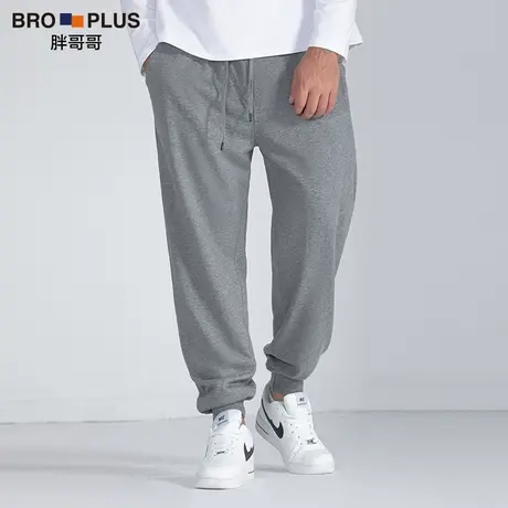 胖哥哥秋季新款大码休闲裤男加肥加大长裤子男宽松运动束脚卫裤男商品大图