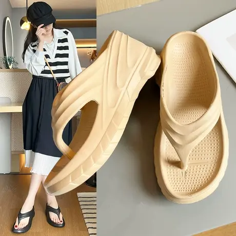 人字拖鞋女夏季外穿2024新款时尚网红女凉拖厚底防滑室内家居软底商品大图