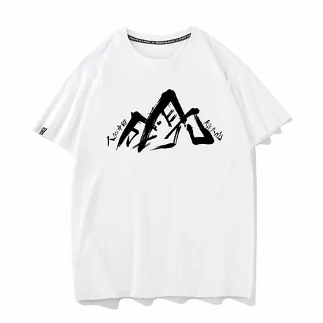 秀洛哪吒申公豹文字打底衫衣服半袖短袖t恤纯棉宽松情侣装上衣服图片
