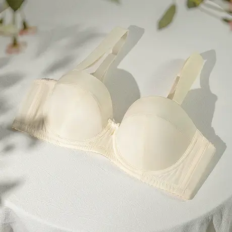 奥丽侬【予心】光面无痕内衣女大胸显小舒适防下垂收副乳文胸罩商品大图