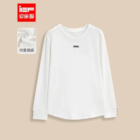 IEF/爱依服【微胖】大码女装2025秋冬新款简约休闲加薄绒中上衣商品大图