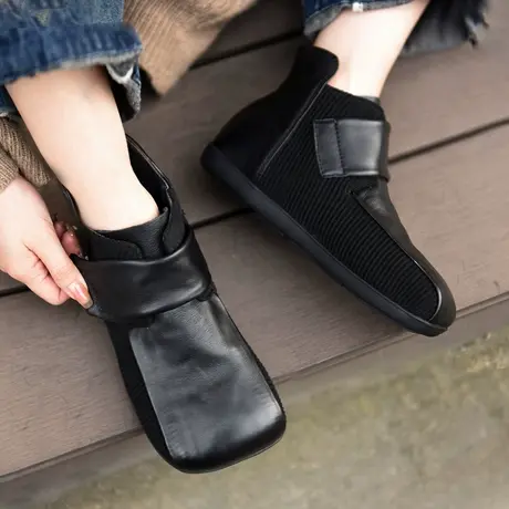 Artmu阿木原创复古真皮靴子女2023新款平底短靴女春秋单靴方头图片