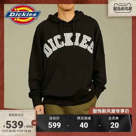 Dickies 春夏男女情侣logo宽松毛圈布连帽慵懒风美式卫衣运动休闲图片
