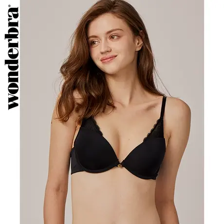 WONDERBRA【少女蕾丝三角杯】本命年红内衣女小胸聚拢文胸胸罩商品大图