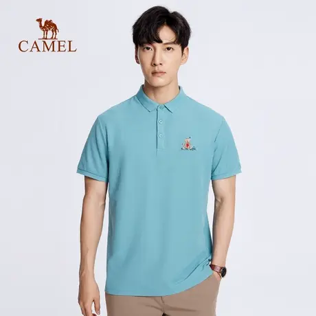 CAMEL/骆驼 2023夏季新款韩版翻领短袖t恤男士商务休闲Polo衫男商品大图