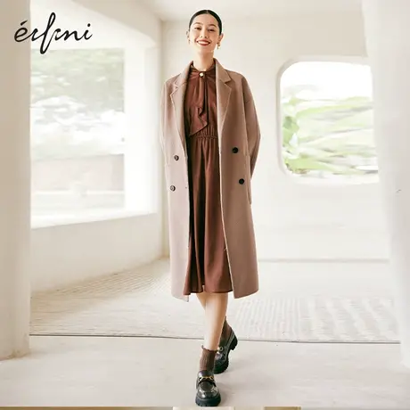 【商场同款】伊芙丽连衣裙女2021秋冬新款复古气质内搭1CA493701图片