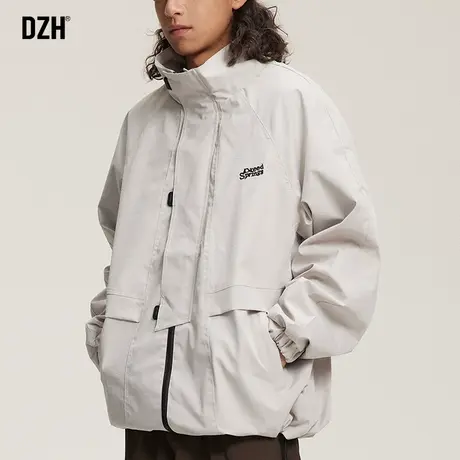 男士立领冲锋衣外套男春季潮流百搭2024年新款运动飞行员夹克男款商品大图