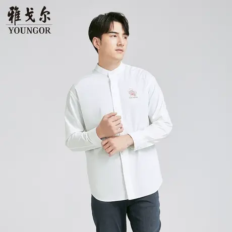 【商场同款】雅戈尔男士短袖衬衫春夏新款官方商务休闲短袖衬衫男商品大图