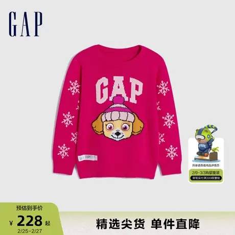 【汪汪队联名】Gap女幼童春秋运动针织衫儿童装洋气毛衣847246商品大图