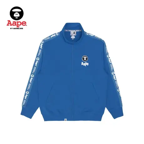 Aape旗舰店男装春夏字母串标猿颜徽章宽松卫衣外套3987XXK商品大图