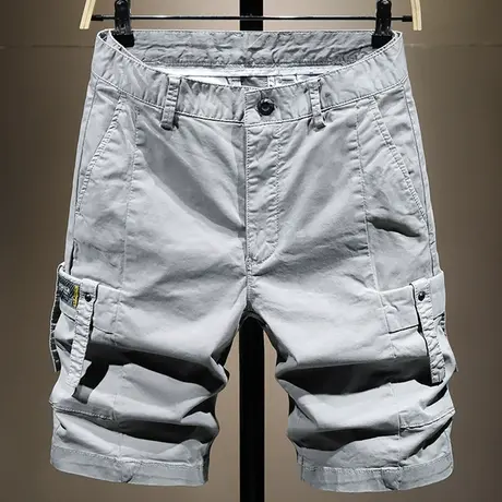 夏季运动短裤子男士宽松外穿休闲七分裤潮牌韩版潮流工装五分中裤商品大图