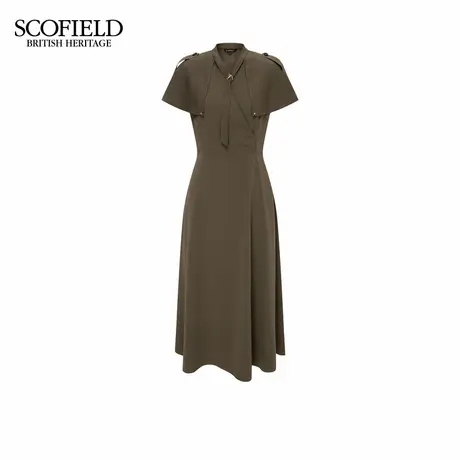 Scofield女装气质飘带设计感披肩连衣裙收腰A摆2025秋季新品图片