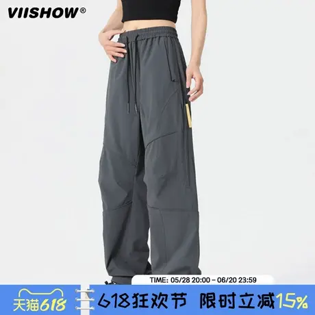 VIISHOW潮牌百搭新款机能冲锋裤男夏新款oversize休闲户外工装裤商品大图