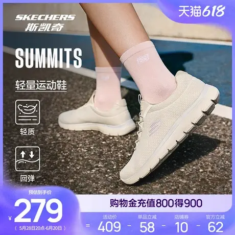 Skechers斯凯奇2025新款夏季女鞋一脚蹬运动休闲鞋厚底透气健步鞋商品大图
