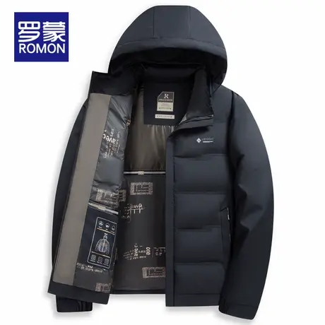 罗蒙爸爸冬装棉衣男外套加厚连帽中年羽绒棉服中老年男装冬季棉袄图片