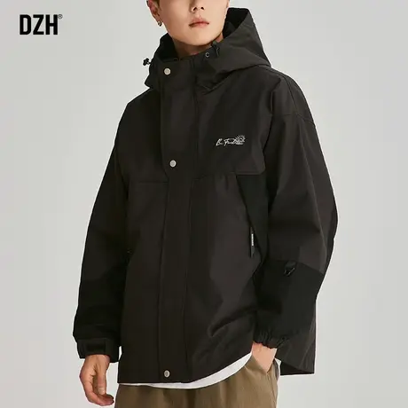 男士山系户外冲锋衣男秋季外套男款2023新款登山夹克美式潮牌衣服商品大图