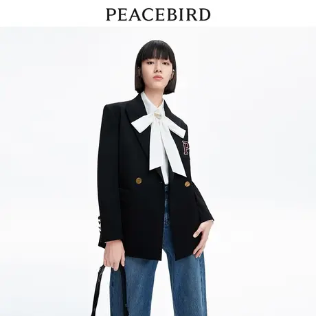 【商场同款】太平鸟女装2023年春季新款学院风西装A5BAD1B72图片