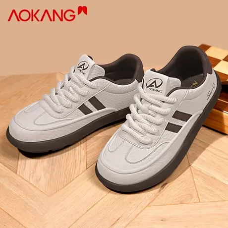 奥康德训板鞋男款2026新款春季休闲百搭运动小白鞋复古图片