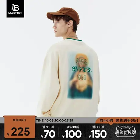 Lilbetter卫衣男2023春秋新款套头衫设计感外套潮牌衣服高街上衣商品大图