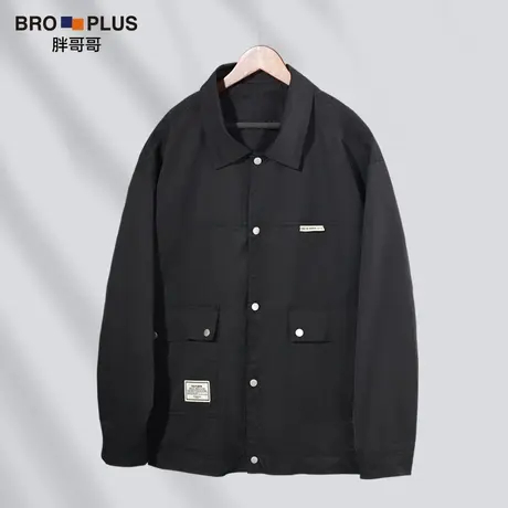 胖哥哥2024春季新款大码外套男宽松加肥加大工装夹克潮牌大码男装商品大图
