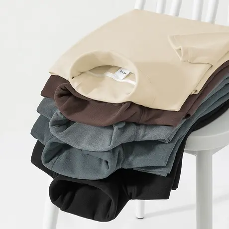 300g重磅德绒长袖t恤男高领秋冬季保暖内搭打底衫双面绒体恤秋衣商品大图