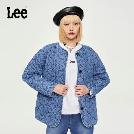 Lee商场同款23秋冬新品101+舒适版浅蓝男女牛仔棉服LWT0066356DE图片