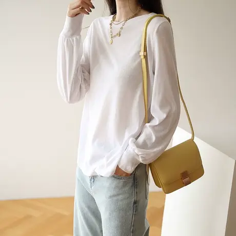 新款网红长款t恤女ins超火显瘦体恤流行韩版上衣宽松打底衫商品大图