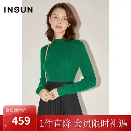 [美丽诺]恩裳COVER冬2022珠片微光泽奢华感美拉德羊毛羊绒衫商品大图