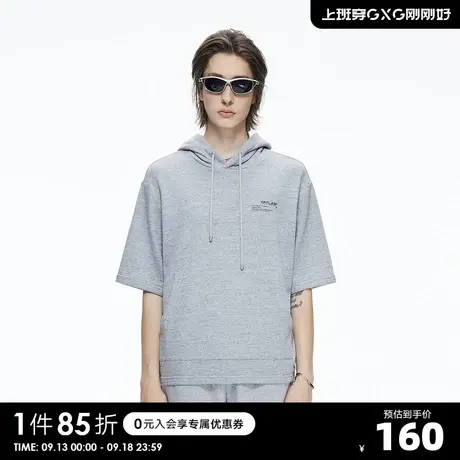 YATLAS亚锐男装夏季新款无袖连帽t恤男印花上衣商品大图