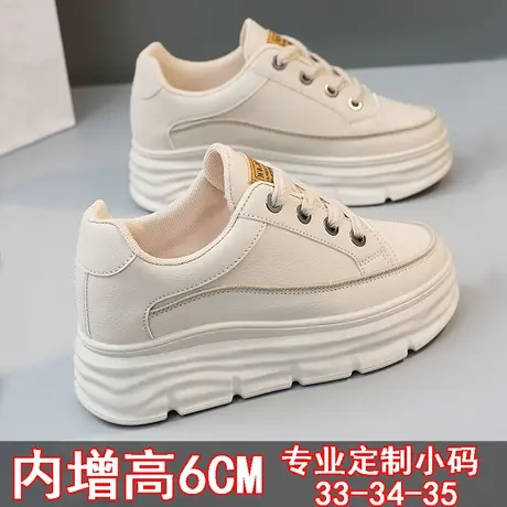 内增高6cm鞋子女秋季爆款百搭小码34小个子休闲鞋厚底板鞋ins超火商品大图
