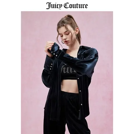 Juicy Couture橘滋衬衫女2024春夏新款美式休闲宽松空气丝绒外套图片